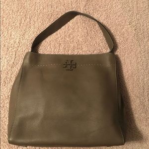 Tory Burch Mcgraw Maple Brown Leather